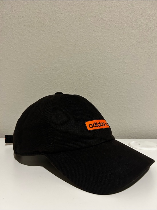 adidas Other - adidas Kids Black Hat with Orange Logo Patch